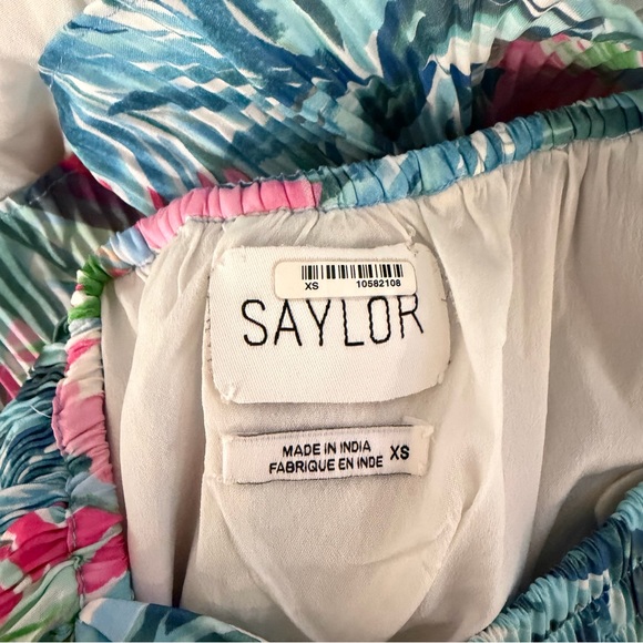 Saylor Tropical Tiered Maxi Dress Floral Resort Beach XS 36009 - Picture 9 of 14